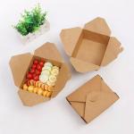 1300ml Biodegradable Kraft Paper Sandwich Box Disposable Food Packaging Bento Box for sale