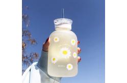 China 480ml Milk Juice Cute Water Bottle With Scale Portable Transparent supplier