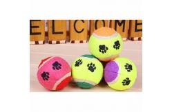 China 6CM natural rubber short pile plush light Dog tennis Chewing toy supplier