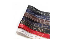 China Gold Edges Brown Wire Sublimation Grosgrain Roll Print Ribbon supplier