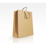 Garment 150 Gram Customized Paper Bags , Kraft Paper Shopping Paper Bag for sale