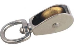 China DR-0173Z Zinc Alloy Swivel Die Cast Pulley Single Wheel Swivel Eye Pulleys supplier