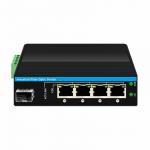 5 Port Industrial Poe Network Switch DC12/24/48V Input 1SFP+4RJ45 Gigabit Ethernet Switch for sale