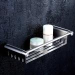 Multifunctional Frosted Glass Corner Shelf OEM ODM Stainless Steel Shower Caddy for sale
