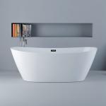 Modern Acrylic Freestanding Bathtub Oval Shape Fresh High Glossy for sale