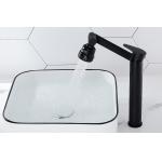 Swivel Rotate Black Mechanical Crane 360Degree Wash Basin Faucet