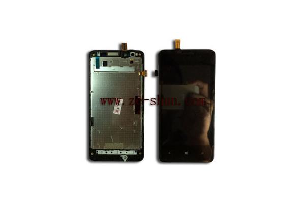Black Cell Phone LCD Screen Replacement For Huawei Ascend W2 - U00 Complete