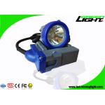 Rechargeable 6.6Ah Led Miners Cap Lamp 4000lux GLT-7A Corded IP68 PC Material for sale