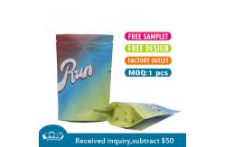 China Empty Tea Packaging Stand Up Pouch Moisture Proof Resealable Zipper Bags supplier
