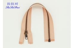 China Auto Lock Slider Two Way Separating Zipper , 24 Inch Separating Jacket Zipper supplier