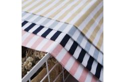 China Wear Resistant Cotton T Shirt Fabric Lightweight Striped Plain Texture 140g supplier