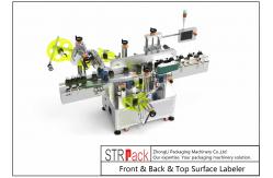 China Front Back Top Surface Bottle Labeling Machine Servo system Driving supplier