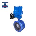 Two-way Flow Electric Flanged Soft-sealed Butterfly Valve with 18 Months for sale