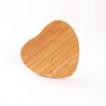 Heart Shape Bamboo Wireless Charging Pad Fast Charging 10W 15W For Phone for sale