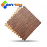1/2inch Dark Wood Looking Foam Mats / 10mm Kids Interlocking Play Mat for sale