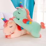 Cute Pink Stuffed Unicorn , Stretched Unicorn Stuffed Animal Cotton Material for sale