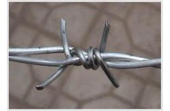 China BWG 12 Double Strand Barbed Wire Hot Dip Galvanized Beautiful Use supplier