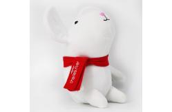 China White Plush Mouse Toys OEM Cotton Plush Toys Poly Bag Packing supplier