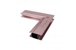 China AA15 Rose Gold Anodized Aluminium Profile For Sliding Doors supplier
