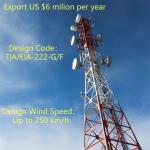 Custom Height 4 Legged Angular Lattice Steel Tower For Commercial Complex 5G
