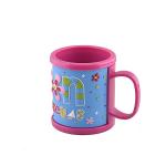 Colorful Plastic Mugs With Soft PVC 2D or 3D Wrapped Logo Skin, Customized ABS Coffee Mug Water Tea Drinks Cup for sale
