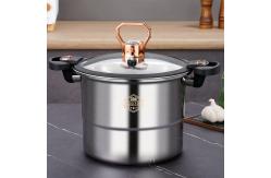 China Custom Logo 5L Double Layer Pressure Cooker Stainless Steel  With Handle supplier