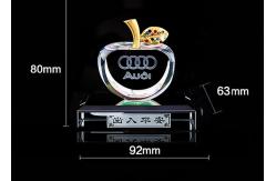 China Automobile Perfume K9 Crystal Glass Ornament Crafts With Custom Engraving Logo supplier