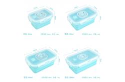 China 4pcs Collapsible Silicone Food Storage Containers With Lid supplier