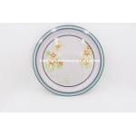 Flower Theme Stainless Steel Round Tray With Custom Print for sale