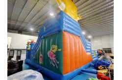 China Automatic Move Inflatable Bounce House With Slide SpongeBob SquarePants Inflatable Fun City supplier