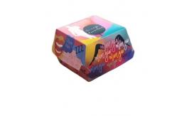 China Eco-Friendly Biodegradable Burger Box Custom Fast Food Takeaway Container with UV Coating supplier