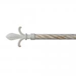 White Sweep Gold Curtain Rod Accessories 22mm Three Dimensional Pattern Curtain Decorative Head for sale