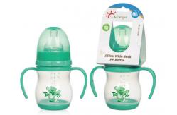 China Double Handle PP Polypropylene Baby Bottles Customized Logo supplier