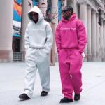 Custom Activewear 100 Heavyweight Cotton Printed logo Pullover Hoodie Sweat Suit Stacked Sweatpants Tracksuits for Men for sale