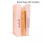 55g Coated Paper Toast Bread Packaging Bag ISO9001 With Window for sale