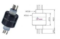 China 3 Pole 30A HF signal miniature Mercury Slip Ring A3H ethernet slip ring supplier