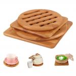 High Durability Bamboo Office Supplies Bamboo Coaster Coaster Holder Easy Cleaning for sale