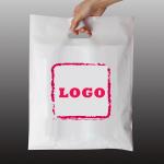 OEM LDPE HDPE Poly Plastic Bag For Clothes Handle Shopping Bags for sale