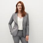 Textured Gray Formal Stylish Womens Suits Two Piece Pants Set Formal for sale