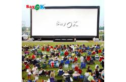 China Inflatable Video Screen Custom Open Air Fourfold Sewing Blow Up Cinema Screen supplier