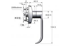 China Industrial Cabinet Door Swing Handle Lock with keys supplier