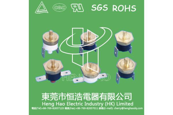Normally Closed / Open KSD Bimetal Thermostat , Snap Action Thermal Disc Switch