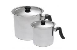 China Silver Stainless Steel 304 Wax Melter Pot Big 2.5L Volume With Cover supplier