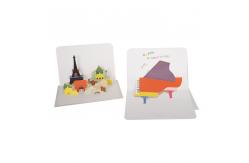 China CMYK Happy Birthday 3D Greeting Card , Laser Cut Pop Up Cards OEM FCC Certificates supplier
