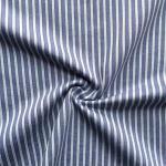 Elastic 80s 65 Cotton 35 Polyester Fabric , 100gsm Striped Jersey Knit Fabric for sale