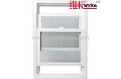 China American Design UPVC Single Hung Window 1.4mm-2.5mm Thickness Environmentally Friendly supplier