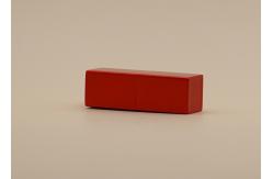 China Frosted Matt Red Empty Lipstick Bottles Square Shape For Personal Care supplier