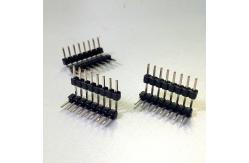 China Right Angle 2.54 Mm Pitch Pin Header Single Row PCB Connector supplier