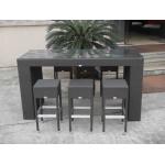 Resin Wicker Bar Set , Dark Brown Rattan Conservatory Furniture for sale