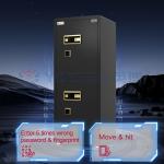 Dual-Compartment Home Safe Box Dual Alarm Large Private Inner Lock Box